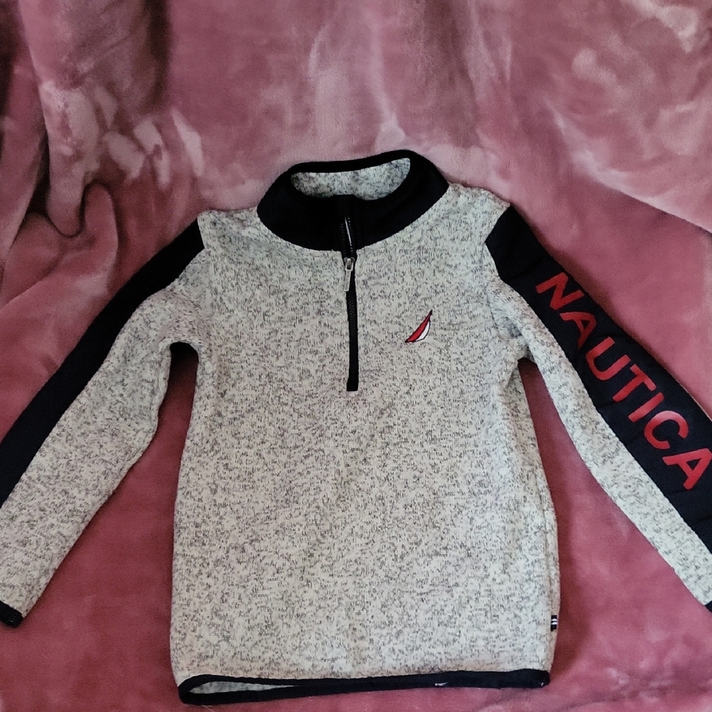 Nautica Kids Heather Gray and Navy Sweatshirt
